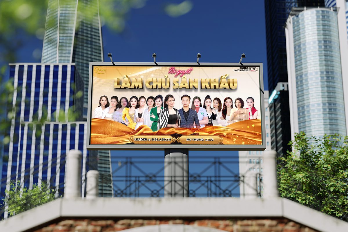 Mockup of rectangular billboard Psd